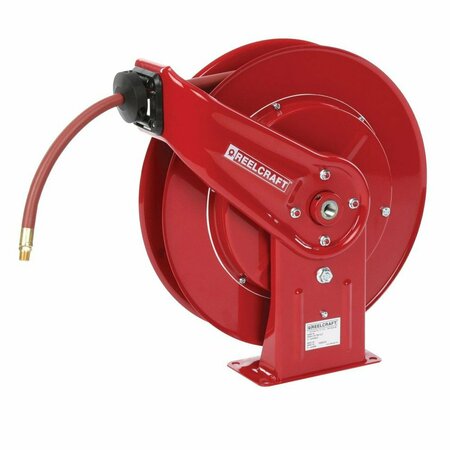 REELCRAFT Heavy Duty Spring Retractable Hose Reel, 1/2in x 50ft, 300 Psi, Air/Water 7850-OLP121-1